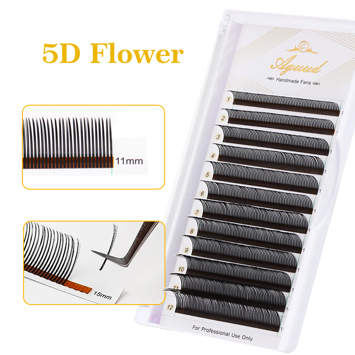 Eyelash Extension Hybrid - رموش AGUUDU Flora الطبيعية الاصطناعية 5D