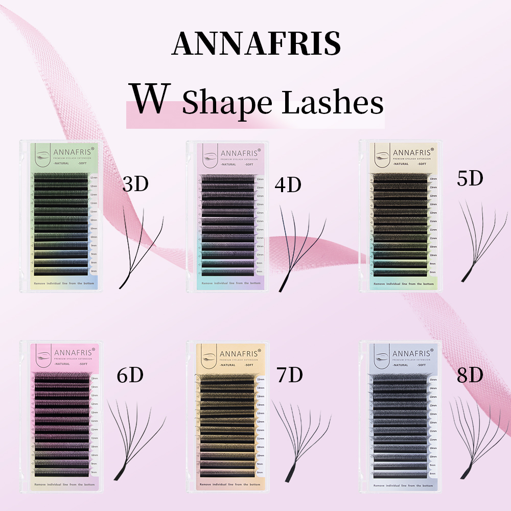 Eyelash Extension For Asian Eyes - ANNAFRIS مروحة حجم مسبقة الصنع YY