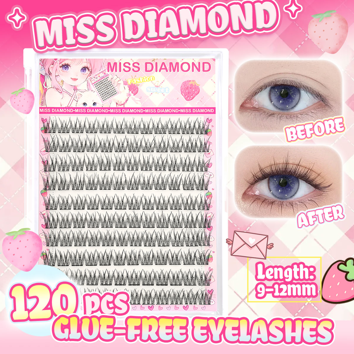 Eyelash Extension Japanese - رموش صناعية يابانية احترافية لتطويل الرموش
