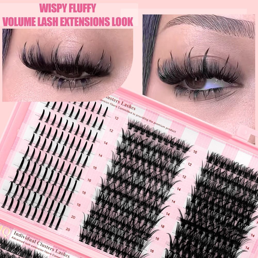 Eyelash Extension Kits - رموش صناعية بطول 9-16 مم، مظهر