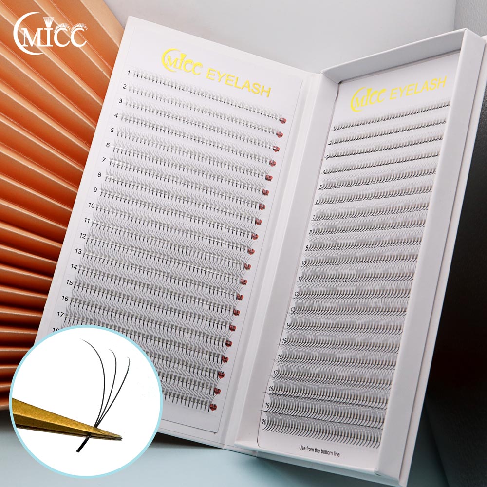 Eyelash Extension Russian Volume - 40 خط 2D 1600 المشجعين 20D