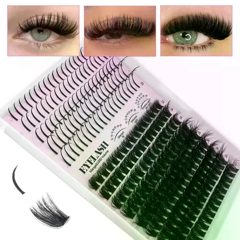Eyelash Extension Kits - طقم رموش كثيفة، رموش فردية مدببة،