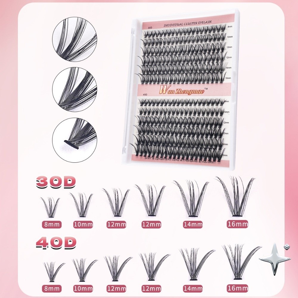 Eyelash Extension Kits - رموش صناعية بطول 8-16 مم، طقم