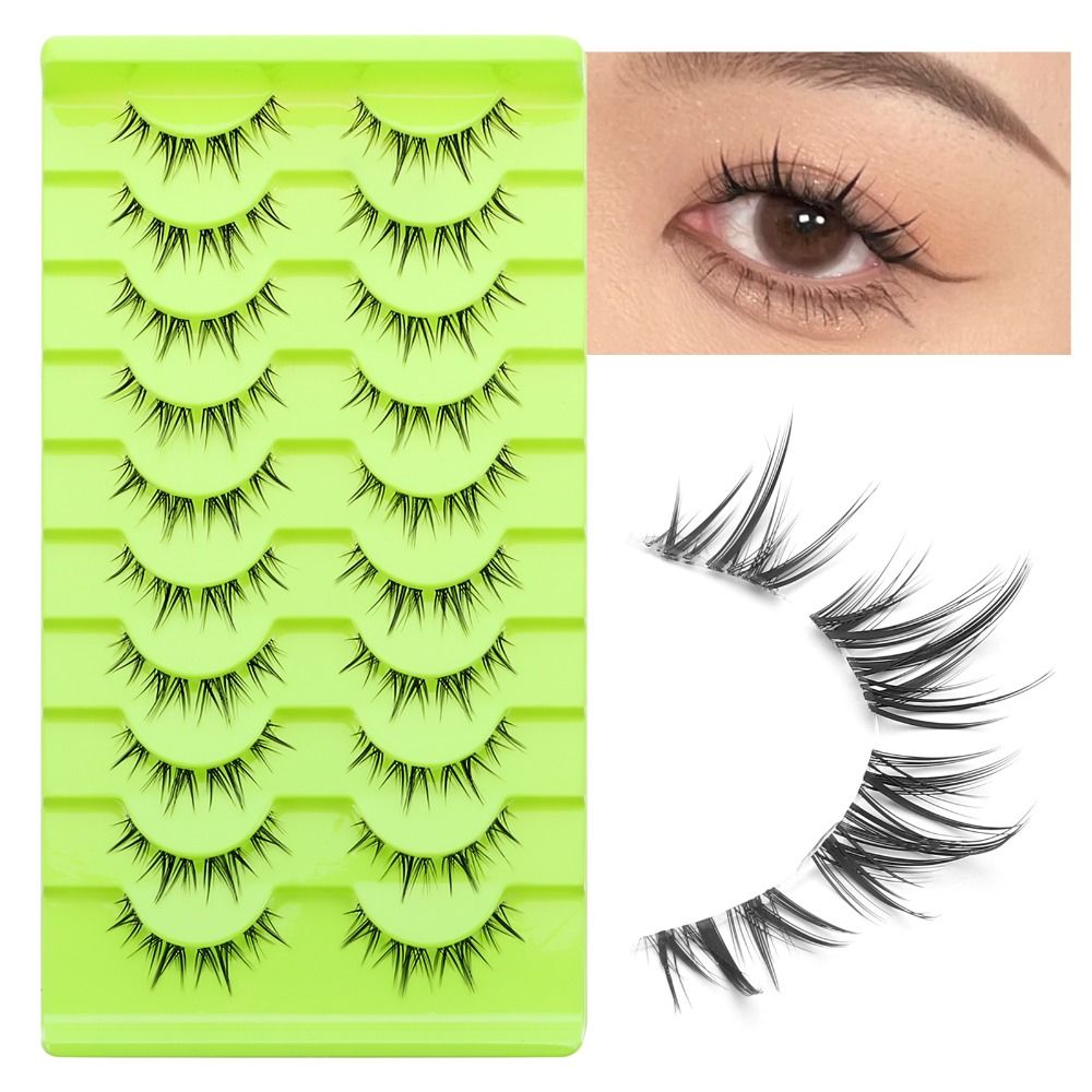 Eyelash Extension Japanese - رموش صناعية سوداء يابانية للتنكر، رموش