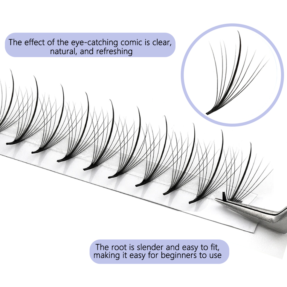 رموش مروحة AGUUD مسبقة الصنع م - مراجعة Eyelash Extension Hybrid وسعره