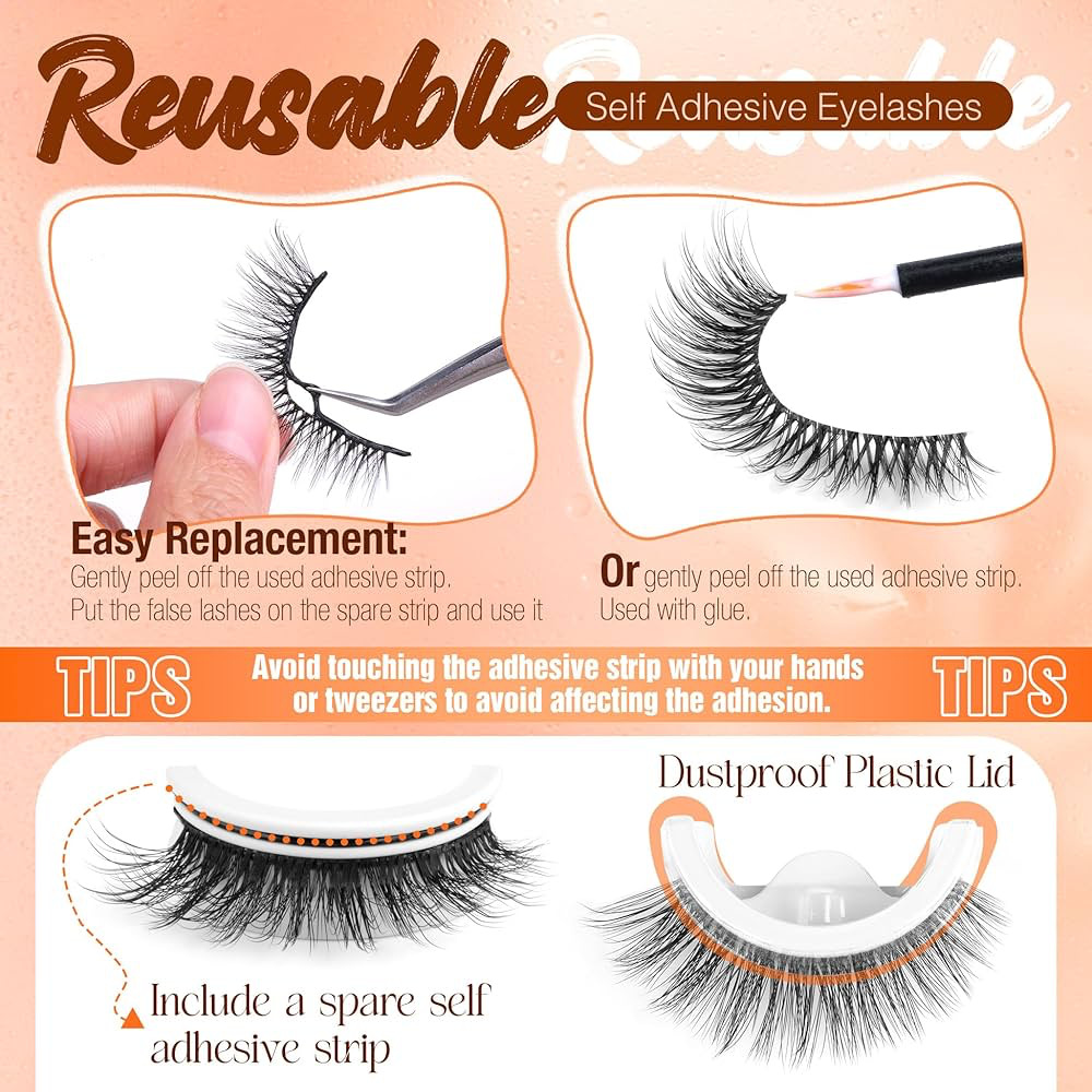 5 أزواج قبل لصقها نصف جلدة الن - مراجعة Eyelash Extension Japanese وسعره