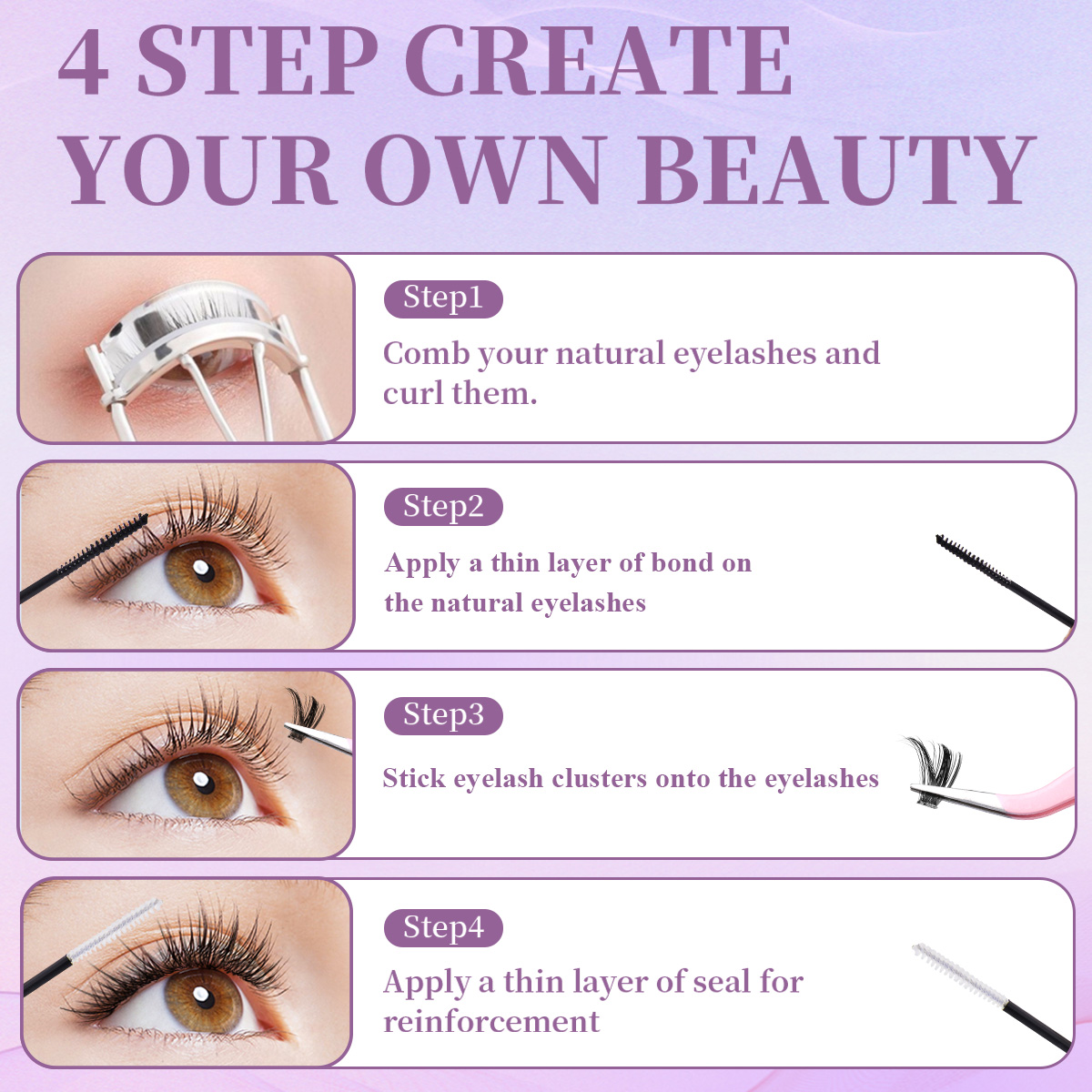 مزيج الرموش الصناعية الفردية ع - مراجعة Eyelash Extension For Asian Eyes وسعره