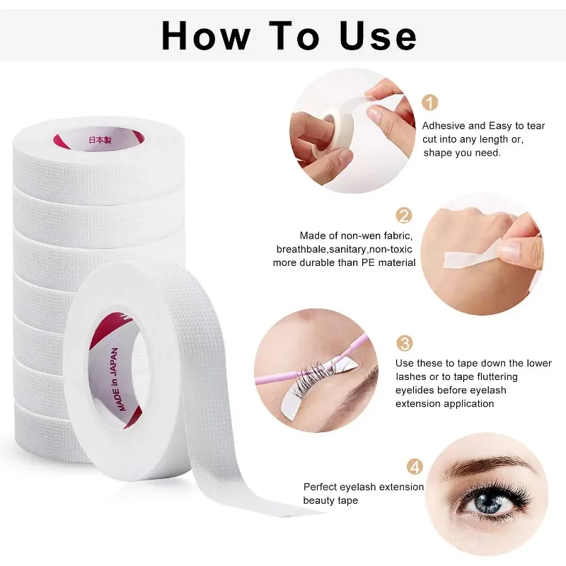 6 لفات من الشريط العازل اليابا - مراجعة Eyelash Extension Japanese وسعره