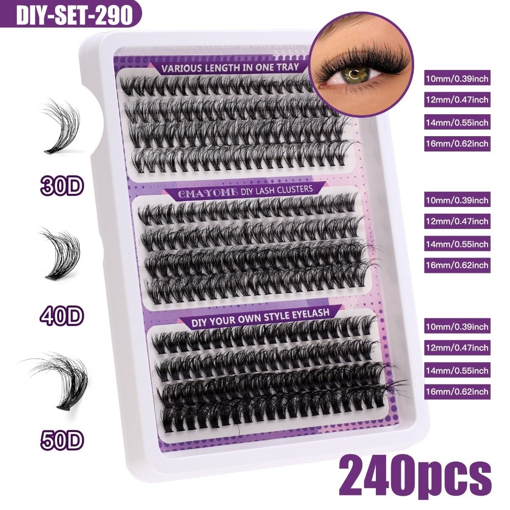 رموش صناعية بمظهر طبيعي، نمط خ - مراجعة Eyelash Extension Kits وسعره