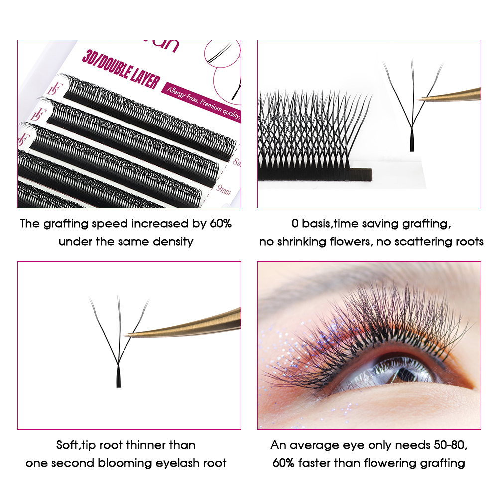وصلات رموش على شكل FADVAN 6D-W - مراجعة Eyelash Extension For Asian Eyes وسعره