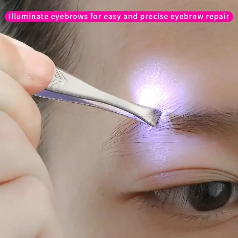 1/2 قطعة ملقط الحاجب مع مصباح  - مراجعة Eyelash Extension Led وسعره