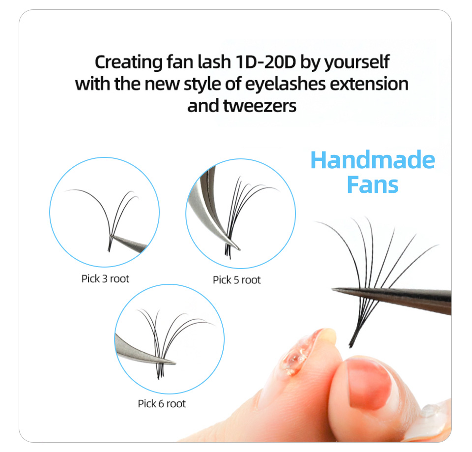 AGUUD 16 صف طويل 16-20 مللي مت - مراجعة Eyelash Extension Russian Volume وسعره
