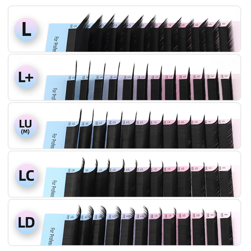 RUJADE L L + LC LD LU (M) حليق - مراجعة Eyelash Extension Russian Volume وسعره