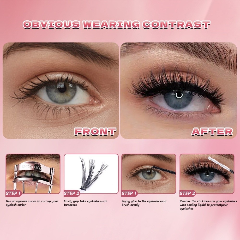 رموش صناعية طبيعية المظهر بطول - مراجعة Eyelash Extension Kits وسعره