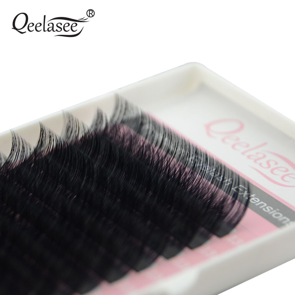 Qeelasee فو المنك الفردية رمش  - مراجعة Eyelash Extension Russian Volume وسعره