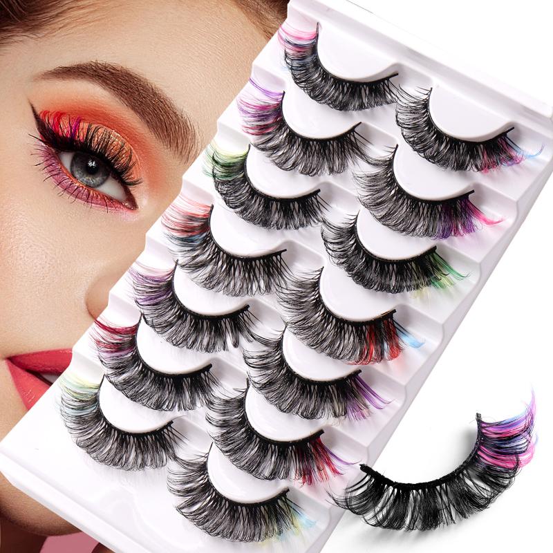 7 أزواج من الرموش الصناعية الم - مراجعة Eyelash Extension Russian Volume وسعره
