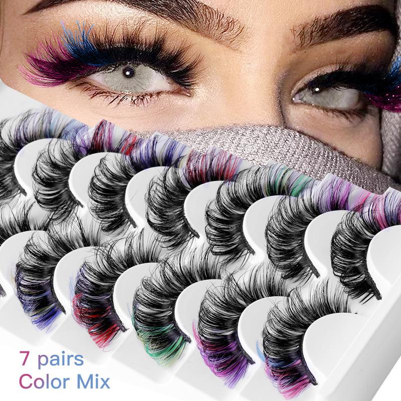 7 أزواج من الرموش الصناعية الم - مراجعة Eyelash Extension Russian Volume وسعره